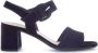 Gabor Marineblauwe Suède Zomersandalen Blue Dames - Thumbnail 2