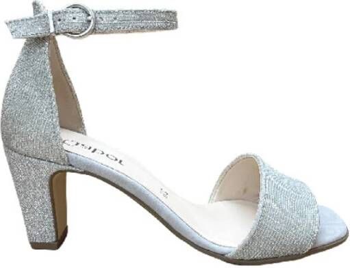 Gabor Zomer enkelband sandalen zilver Gray Dames