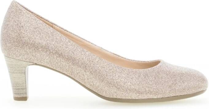 Gabor Metallic Textiel Pumps Beige Dames