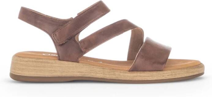 Gabor Moderne Comfortabele Leren Sandalen Brown Dames