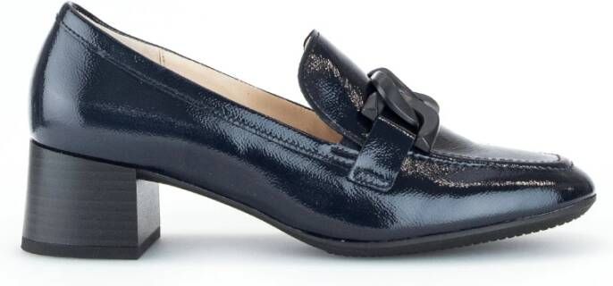 Gabor Moderne lakleren mocassins Blue Dames