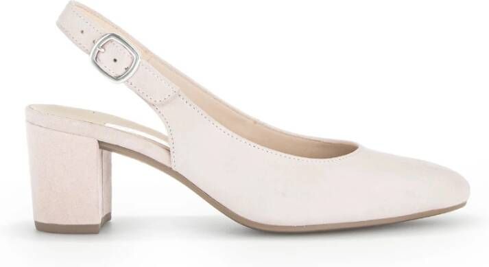 Gabor Moderne Slingback Sand Suède Hakken Beige Dames