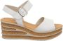 Gabor Witte Leren Sleehak Sandalen White Dames - Thumbnail 2