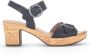 Gabor Zwarte Leren Sandalen Black Dames - Thumbnail 2