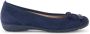 Gabor Navy Leren Ballerina Schoenen Blue Dames - Thumbnail 1