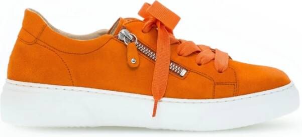 Gabor Oranje Suède Basket Schoenen Orange Dames