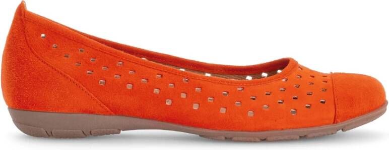 Gabor Oranje Suède Zomer Ballerina Schoenen Orange Dames