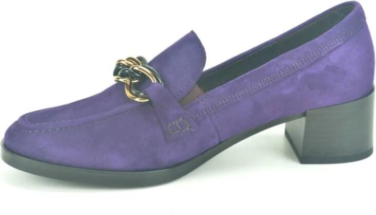 Gabor Paarse Suède Moccasin DH 4cm Purple Dames