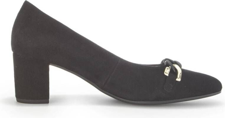 Gabor Stijlvolle Zwarte Pumps van Suède Black Dames