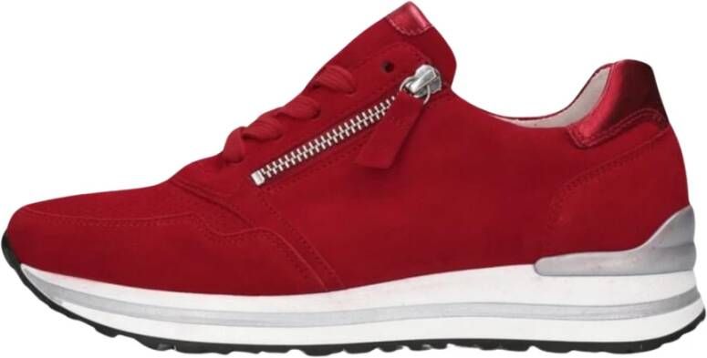 Gabor Rode Lage Sneaker Comfort Collectie Red Dames