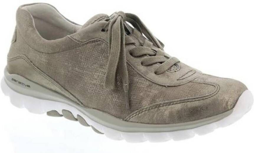 Gabor Rollingsoft Sensitive Taupe Canvas Leer Beige Dames