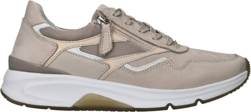 Gabor Rollingsoft Sneaker Beige Dames