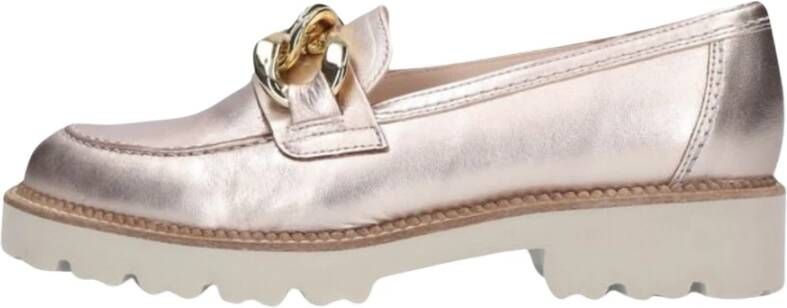 Gabor Roségouden Loafers met Kettingdetail Pink Dames