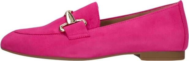 Gabor Roze Loafers met Gouden Horsebit Detail Pink Dames