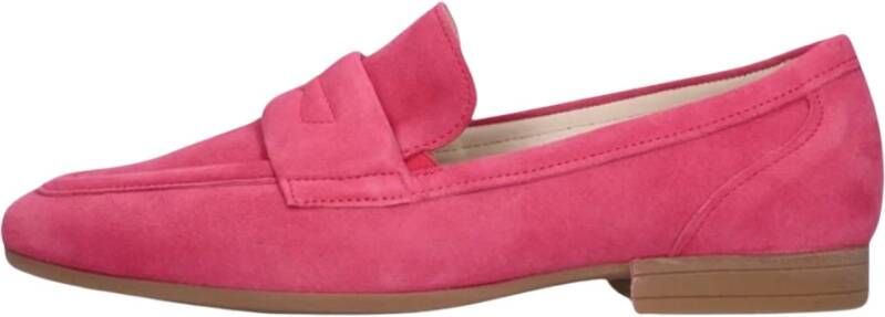 Gabor Roze Suède Loafers met Stijl Pink Dames