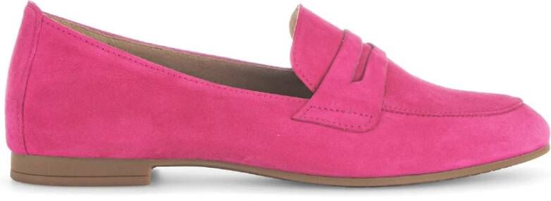 Gabor Roze Suède Mocassins Pink Dames