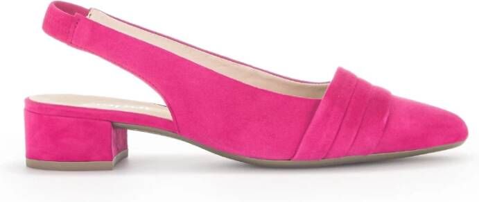 Gabor Roze Suède Slingback Hakken Pink Dames