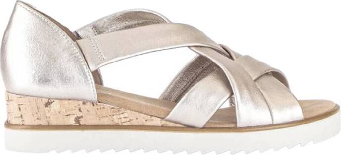 Gabor Satin Sandalen met Hak Gray Dames