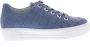 Gabor Blauwe Leren Sneaker Trendy Gewatteerde Stijl Blue Dames - Thumbnail 2