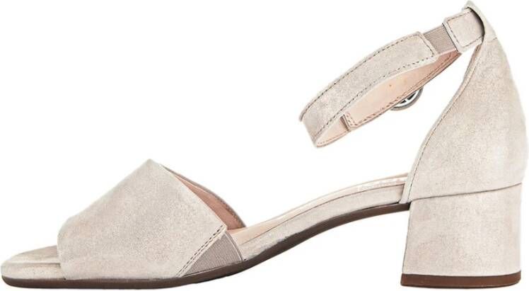 Gabor Stijlvolle sandalen met hak en boordetail Beige Dames