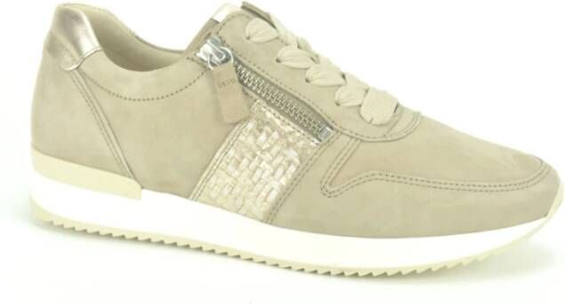 Gabor Stijlvolle Taupe Combi Runner Sneakers Beige Dames