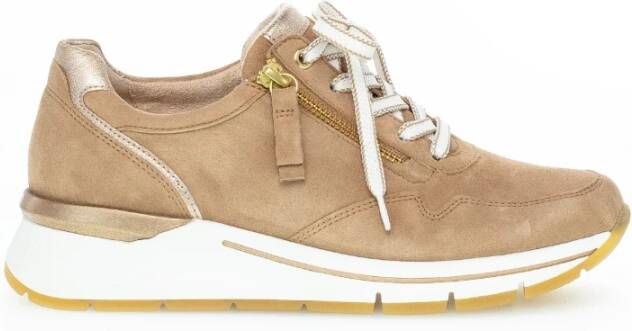 Gabor Suede Casual Sport Sneakers Beige Dames