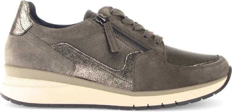 GABOR Lage Sneakers Dames 307 Maat: 40 5 Materiaal: Leer Kleur: Bruin