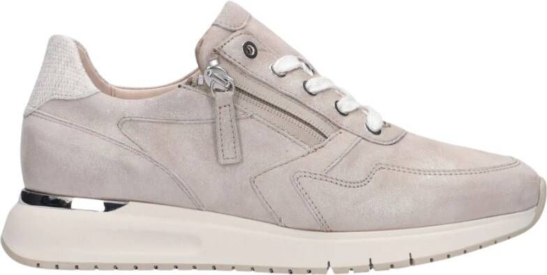 Gabor Taupe Leren Sneakers voor Dames Beige Dames