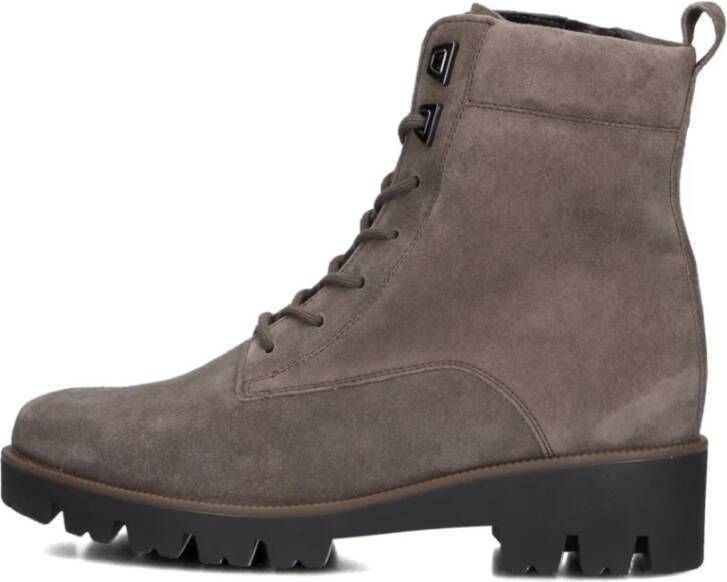 Gabor Taupe Suède Veterschoenen Gray Dames