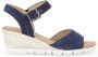 Gabor Velours leren sleehak sandalen Blue Dames - Thumbnail 1