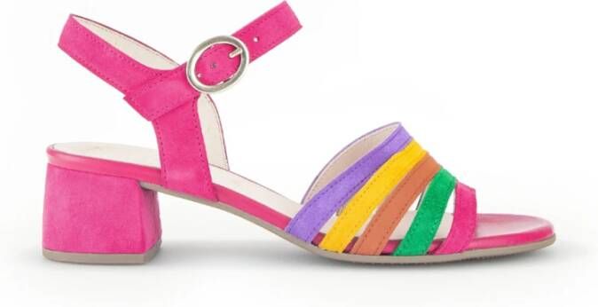 Gabor Velours Multi Leren Sandalen Multicolor Dames