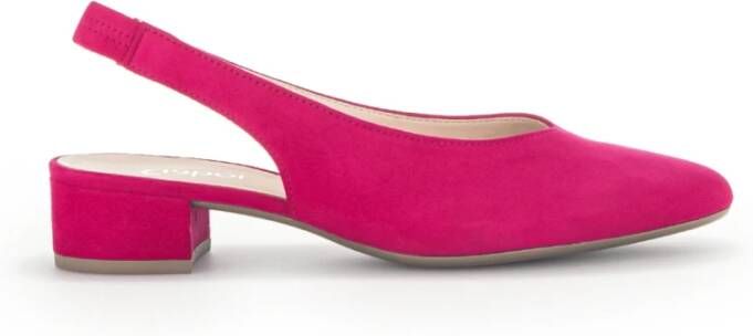 Gabor Velvet Roze Slingback Schoenen Pink Dames