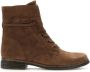 Gabor Velvet Veterschoenen Cognac Brown Dames - Thumbnail 1