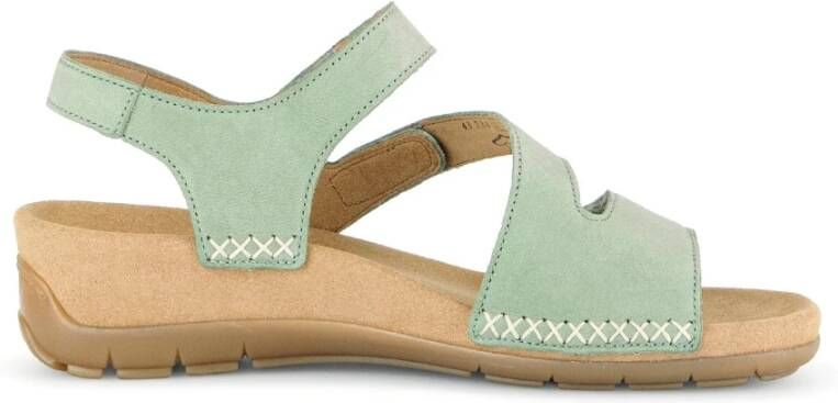 Gabor Verstelbare Velcro Strap Dames Sandaal Groen Green Dames