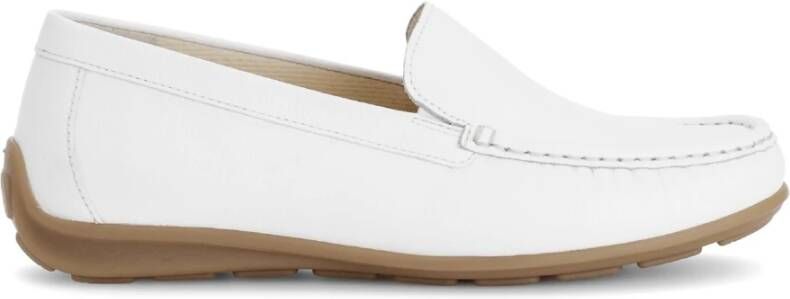 Gabor Witte gladleren loafers White Dames