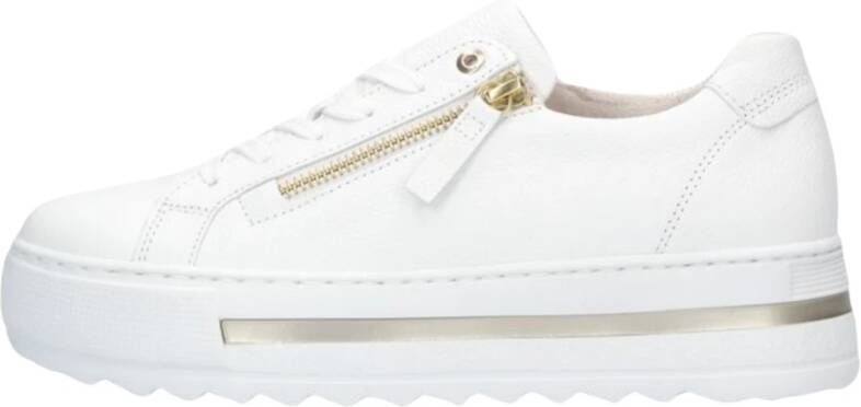 Gabor Witte Lage Sneaker 498 Comfort Collectie White Dames