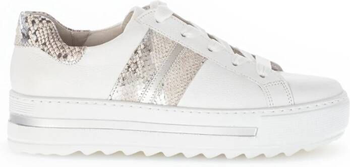 Gabor Witte Leren Casual Sport Sneakers White Dames