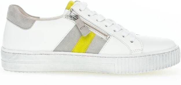 Gabor Witte leren en fluwelen sneakers Multicolor Dames