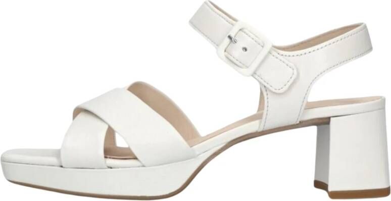 Gabor Witte Leren Kruisband Sandalen White Dames