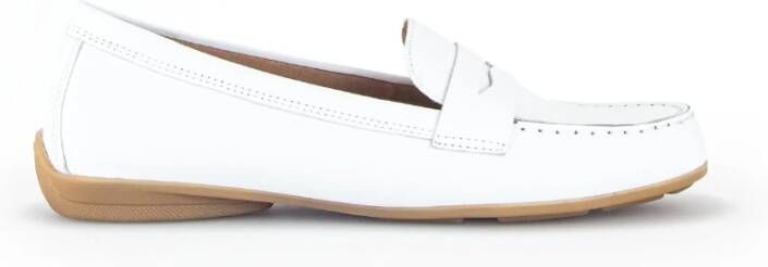 Gabor Witte leren mocassins White Dames