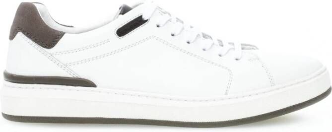 Gabor Witte Leren Moderne Comfortabele Sneakers White Dames