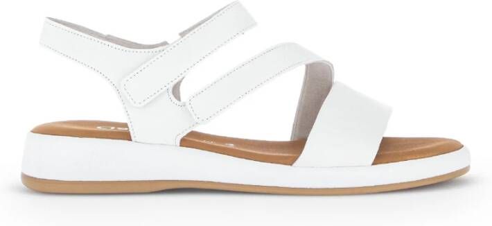 Gabor Witte Leren Sandalen met Bandjes White Dames