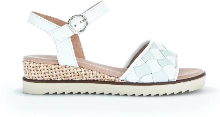 Gabor Witte Leren Sandalen Multicolor Dames