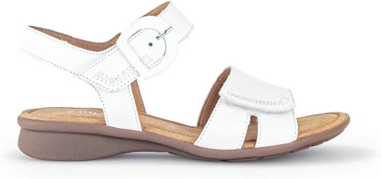 Gabor Witte Leren Sandalen White Dames