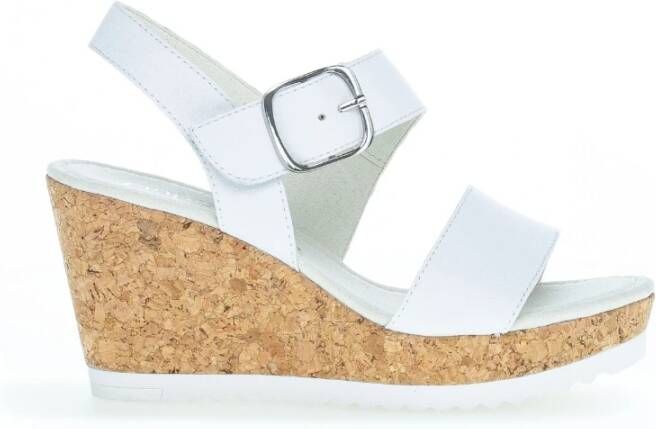 Gabor Witte leren sandalen White Dames