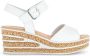 Gabor Witte Leren Sleehak Sandalen White Dames - Thumbnail 1