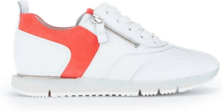 Gabor Witte Leren Sneaker Modern Comfort White Dames