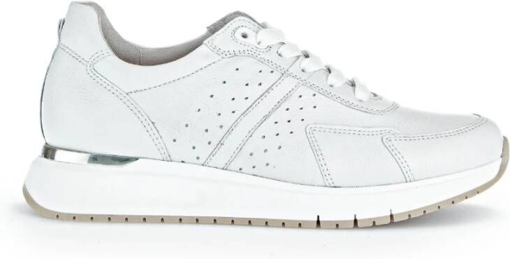 Gabor Witte Leren Sneaker White Dames