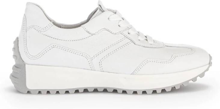 Gabor Witte Leren Sneakers Moderne Basket White Dames