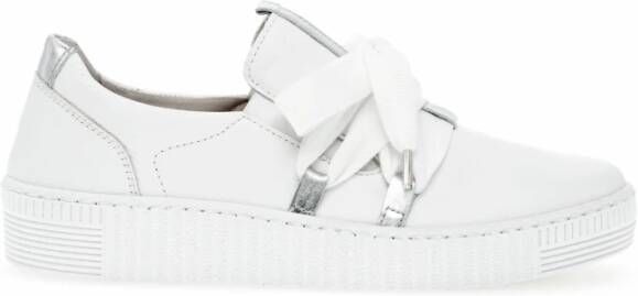 Gabor Witte Leren Sneakers Moderne Instapper White Dames